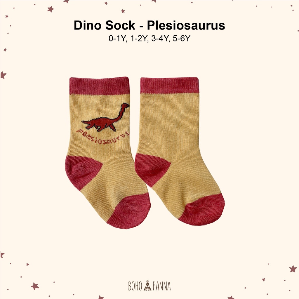 BOHOPANNA | BOHO BABY | BOHO PANNA - BASIC SOCK DINO - Kaos Kaki Anak