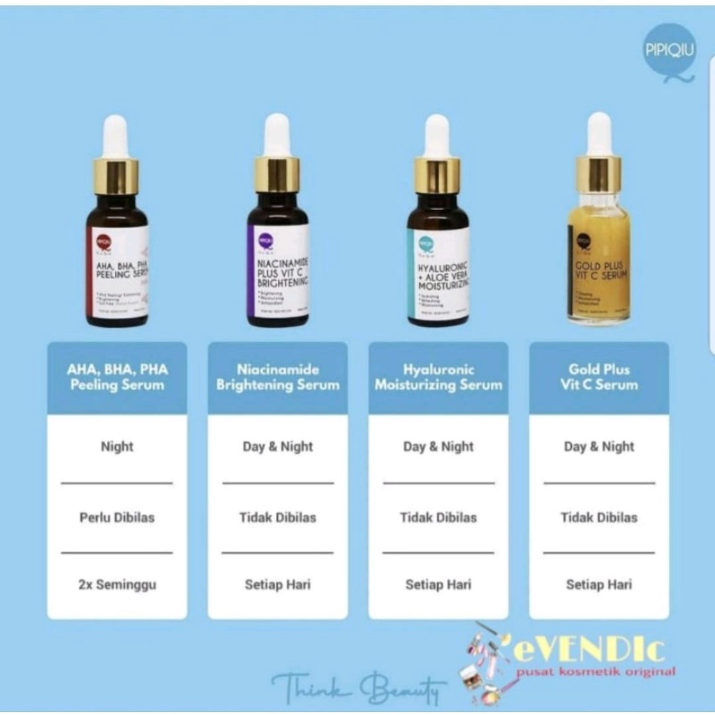 PIPIQIU serum wajah Serum Gold Plus | Niacinamide Plus | Hyaluronic