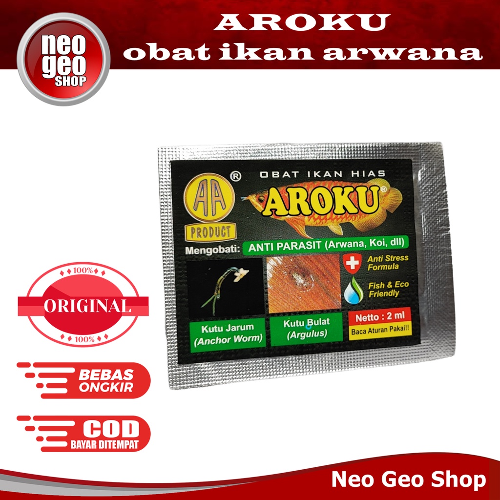 AKARI AROKU Obat Anti Kutu Parasit Jarum Bulat Arowana Arwana