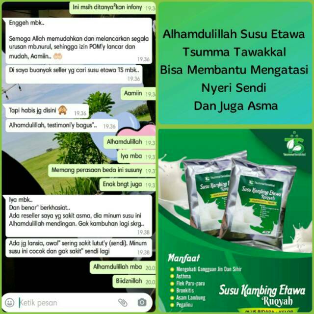 Susu Kambing Etawa Ruqyah Plus Bidara Kelor Tsumma Tawakkal 200 Gr Shopee Indonesia