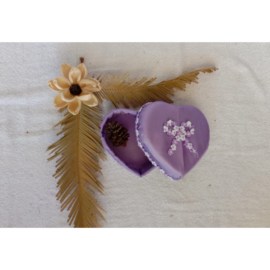 BEST PRODUK KOTAK PERHIASAN PRAKTIS,KOTAK PERHIASAN CANTIK,kotak perhiasan kain love ungu