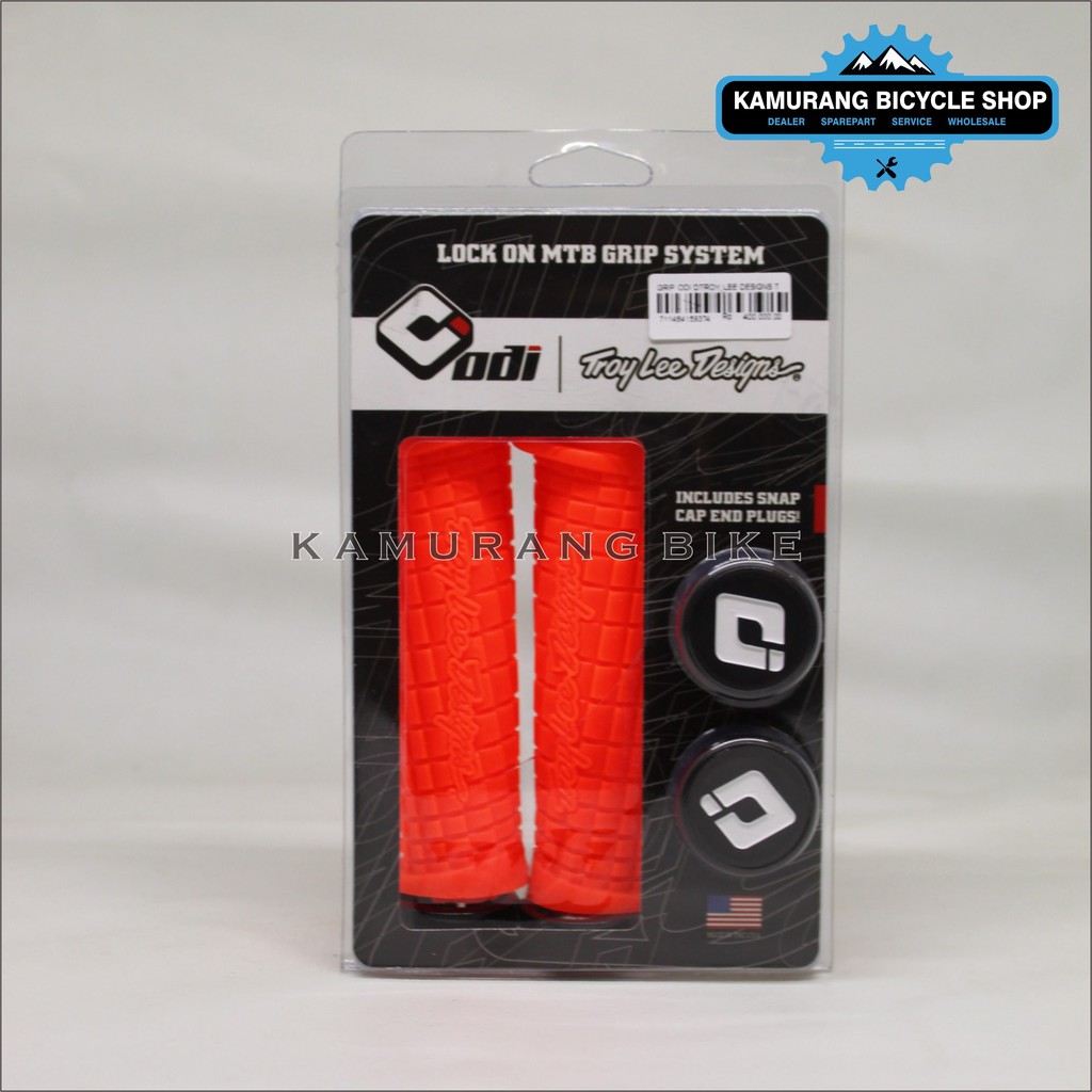Hand Grip Sepeda ODI Troy Lee Design Orange Made in USA