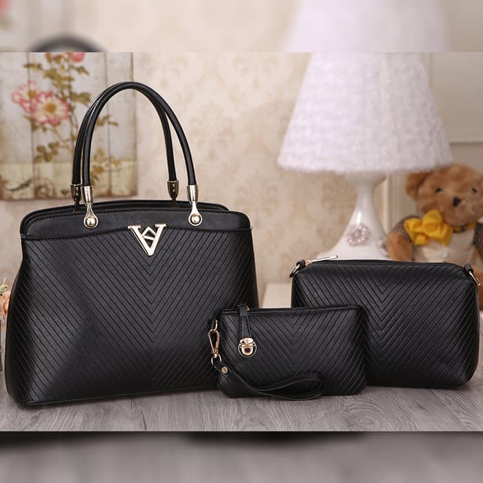 TAS WANITA KEKINIAN DAN TERMURAH Tas Fashion Wanita Import Style Korea B4702 Blue 3 in 1Red LJ820