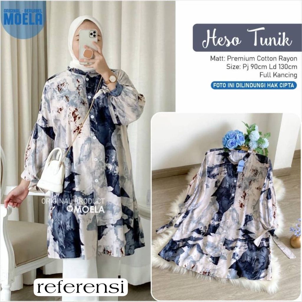 MD73BJ Tunik Jumbo Kekinian Terbaru 2021 Atasan Wanita Muslim Big Size (FREE MASKER) XL XXL XXXL 4L 