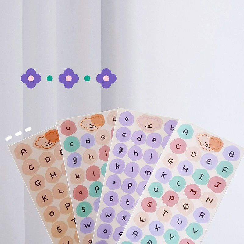 

baejoy.sticx || Stiker alfabet bear sticker deco stiker huruf