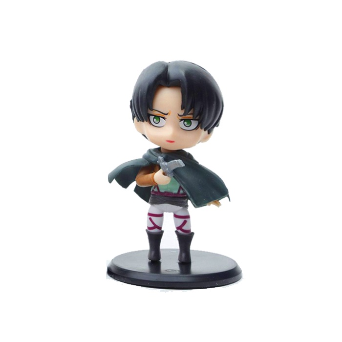 Action Figure Attack on Titan: Cute Kawaii Version - Levi Ackerman & Eeren Jeager-Levi Normal