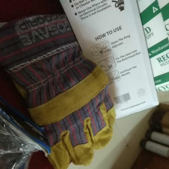 Sarung Tangan Las Kulit Kombinasi
