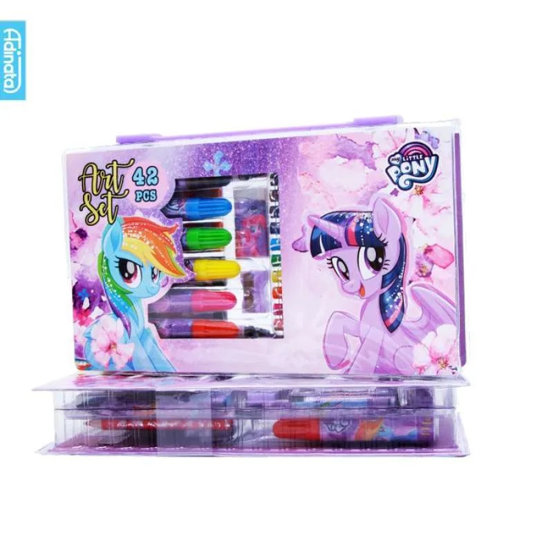 My Little Pony Art Set 42 pcs Adinata/ Alat Mewarnai / Crayon (Purple)