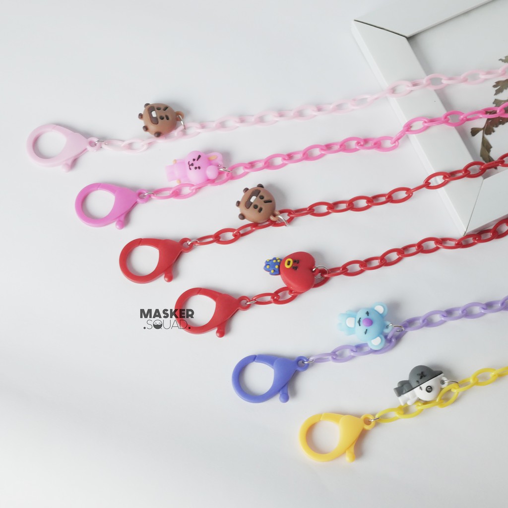 COD Premium Strap Mask / Tali Rantai Kalung Masker Anak BT21 BTS Korea