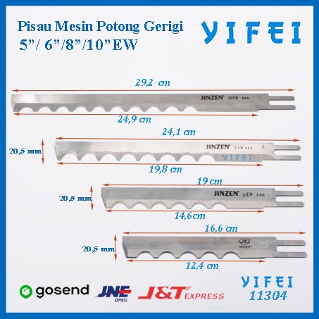 Pisau Mesin Potong Kain Gelombang Gerigi YIFEI-11304/Pisau Gerigi - 5 - 5