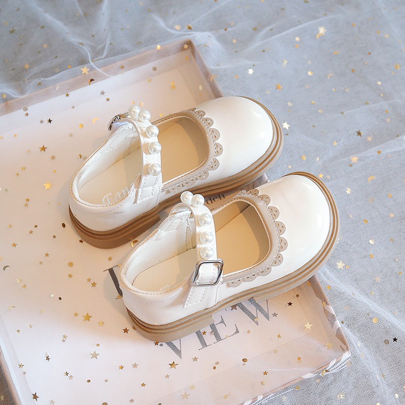 littlekiddoss SH2243 Sepatu Flatshoes Pantofel Anak Perempuan Import Sepatu Flat Mutiara Sepatu Pesta Glossy Sepatu Natal