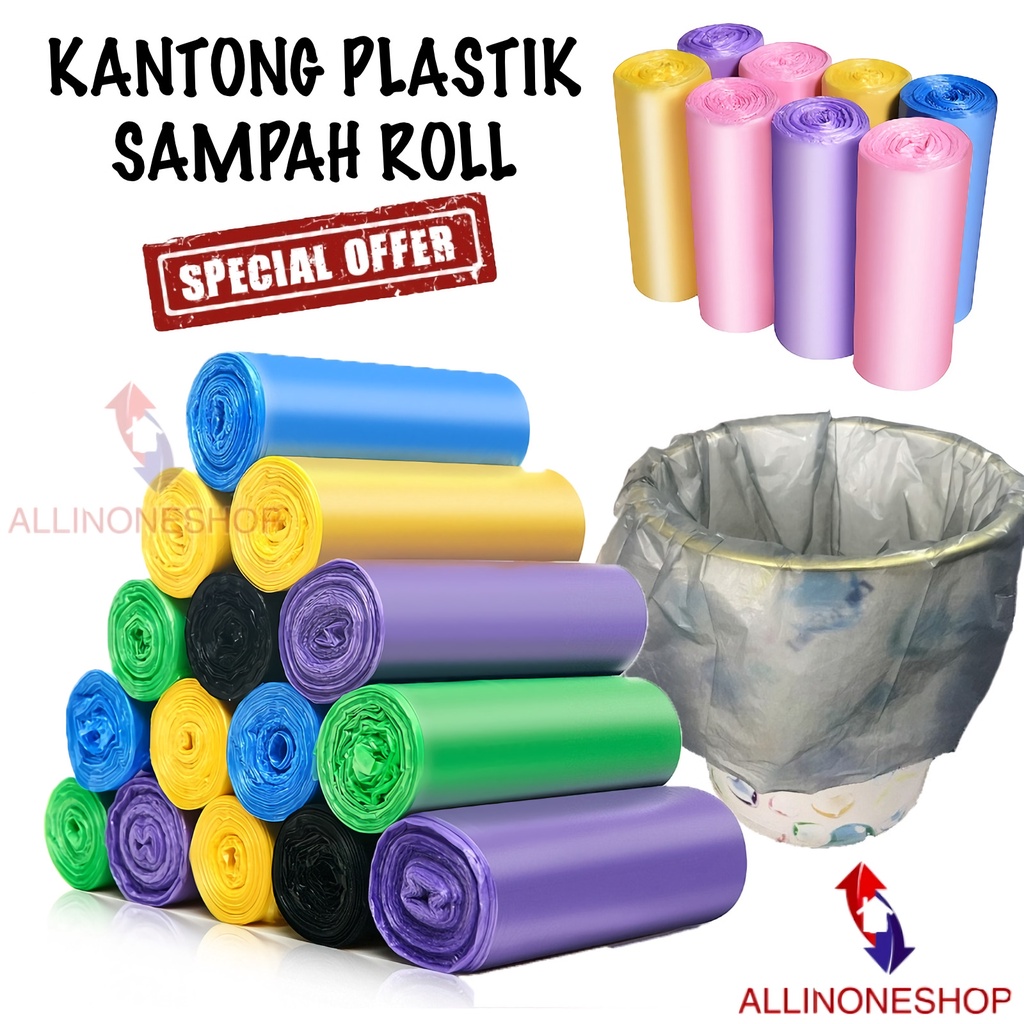 Plastik Sampah Roll Bahan Organik Ukuran 45X50 Cm / Trash Bag Roll / Kantong Plastik Sampah