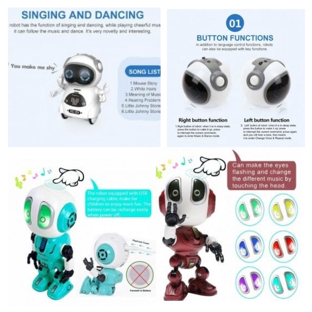 Magic Mini Robot Saku Dance Interactive Talking Voice  939A 111124