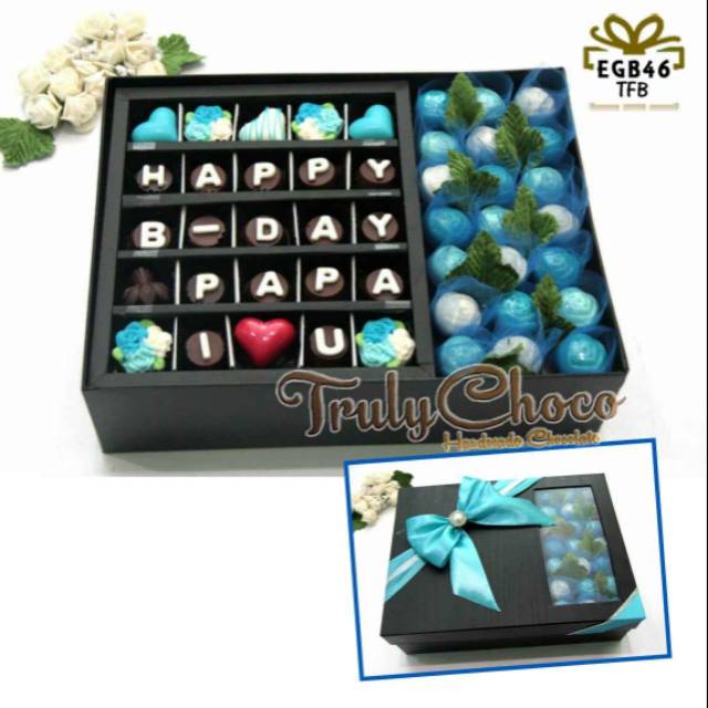 

Hadiah ulang tahun cokelat Trulychoco special untuk ayah suami