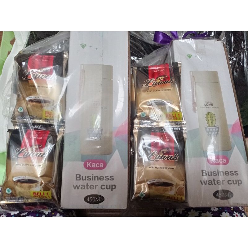 

MURAHH Paket botol kaca (ada BOX) + 20 pcs kopi luwak mini / Paket murah botol kaca + kopi luwak