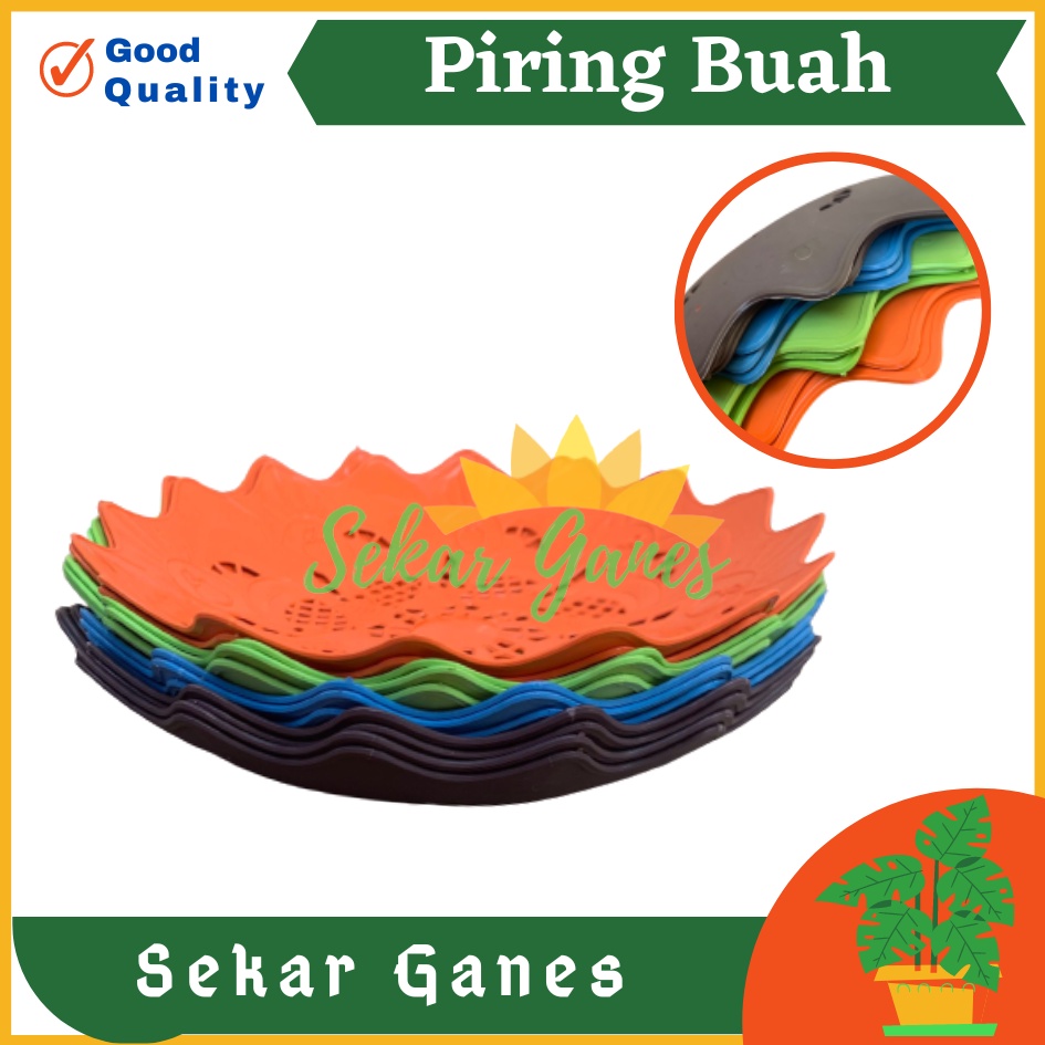 PIRING PLASTIK SAJI BUAH Serbaguna Rotan Warna Warni Motif Bunga Murah Termurah Grosir Piring Buah Plastik Rotan Unik Lusinan Grosir Besar Piring Rotan Plastik