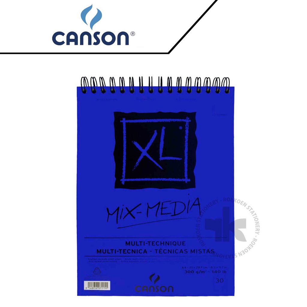 

Canson XL Mix Media Kertas Gambar A4 Universal 300gsm (30Sheets) 200807215
