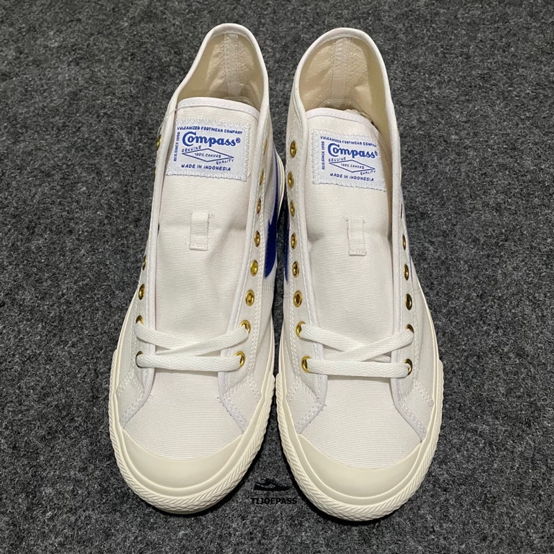 [ORIGINAL] SEPATU COMPASS GAZELLE WHITE BLUE HIGH