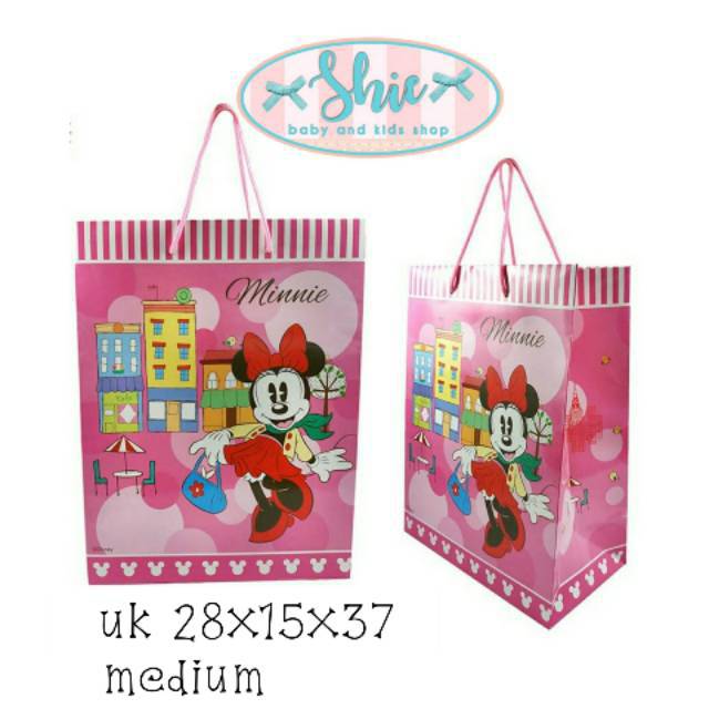 

paperbag tas kertas frozen minni mouse sansan wawa