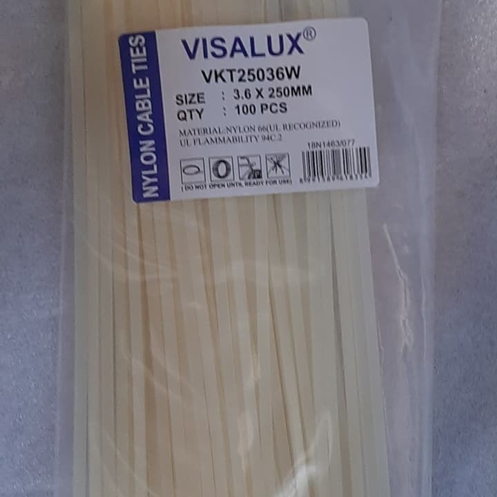 

Cable Ties / Tie Wrap 25 cm x 3.6 mm 1 Pack Isi 100 Pcs
