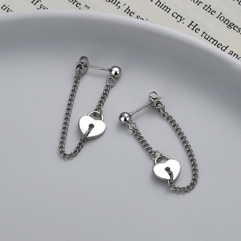 Love Lock Earrings Accessories Retro Trendy Fashion Personality