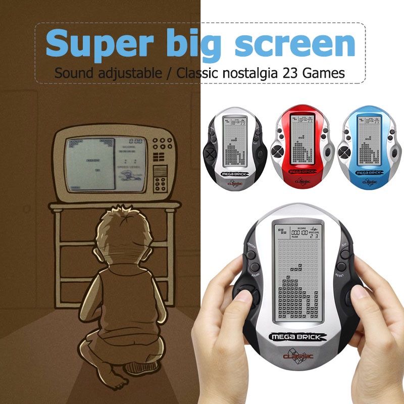 【spot】Tetris Game Console 3.6 inci Super big screen Tetris Gameboy Gamebot Tetris Bricks Game baterai gratis