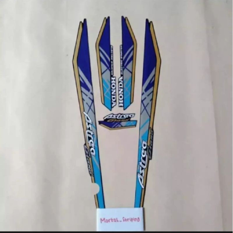 STICKER STRIPING LIS LES BODY MOTOR HONDA ASTREA GRAND BULUS 1993 LIMITED EDITION BIRU