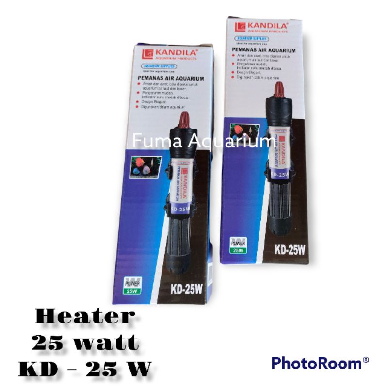 Kandila KD-25Watt Heater Pemanas Penghangat Air Aquarium Otomatis