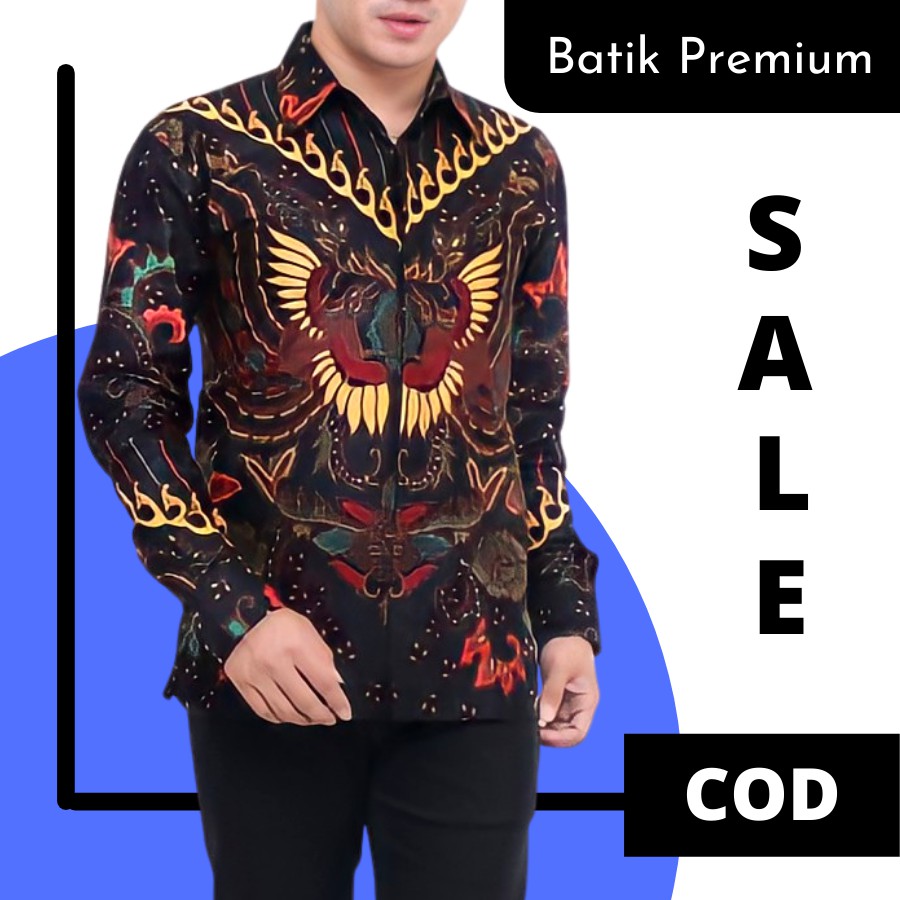 Atasan Kemeja Batik Modern Pria Lengan Panjang Pekalongan Premium Modern Batik Remaja Anak Muda Pria