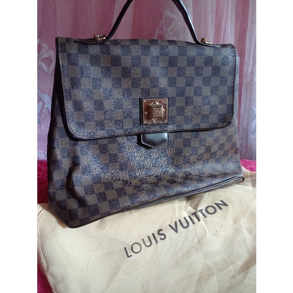 Tas / louis vuitton / lv / tas murah / tas kerja /kotak kotak / cokelat / coklat