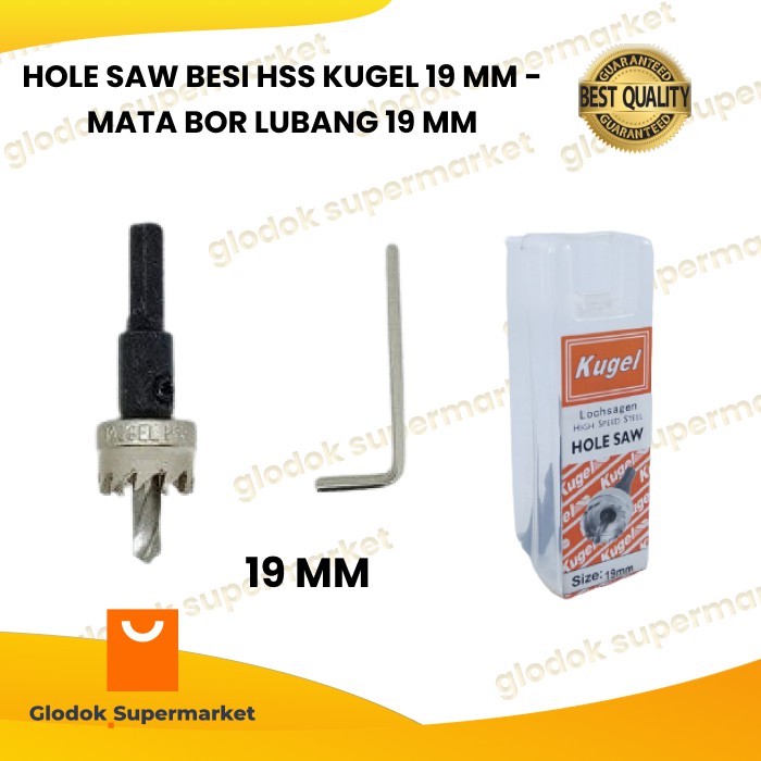 HOLE SAW BESI HSS KUGEL 19 MM - MATA BOR LUBANG 19 MM