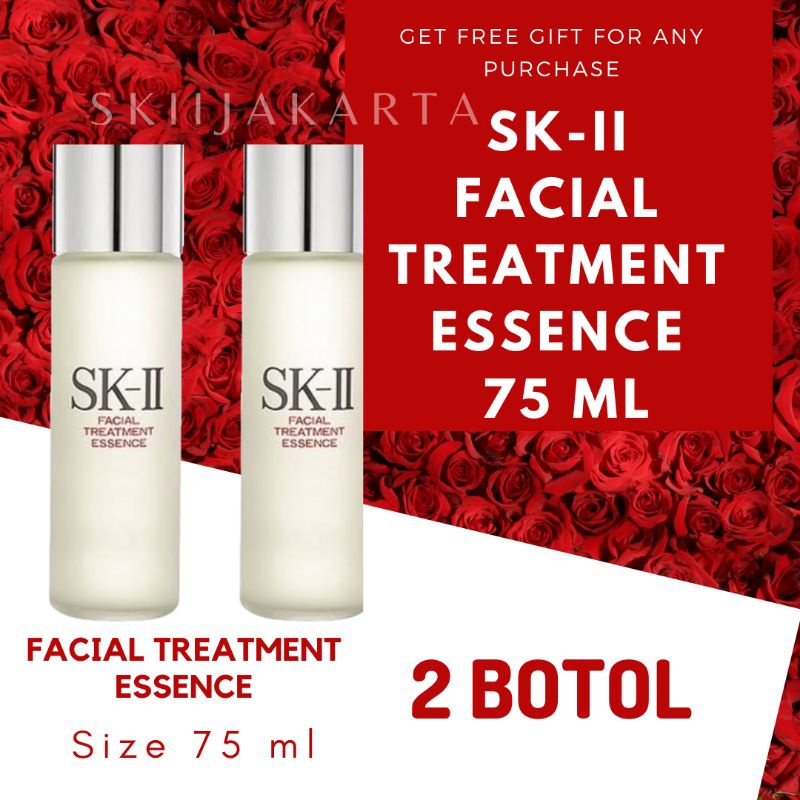 SK-II SKII SK II SK2 FACIAL TREATMENT ESSENCE 75 ML X 2 BOTOL / FTE 75