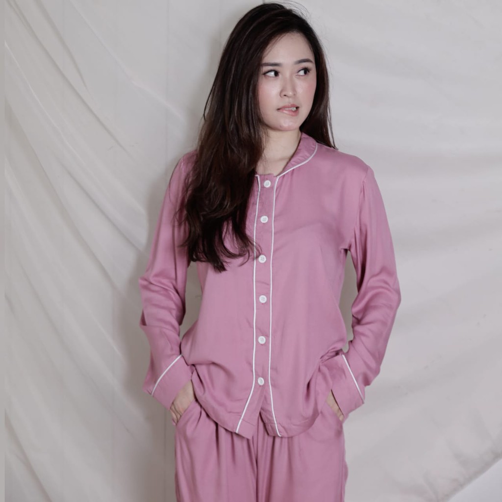 freya pajamas set in pink / piyama couple
