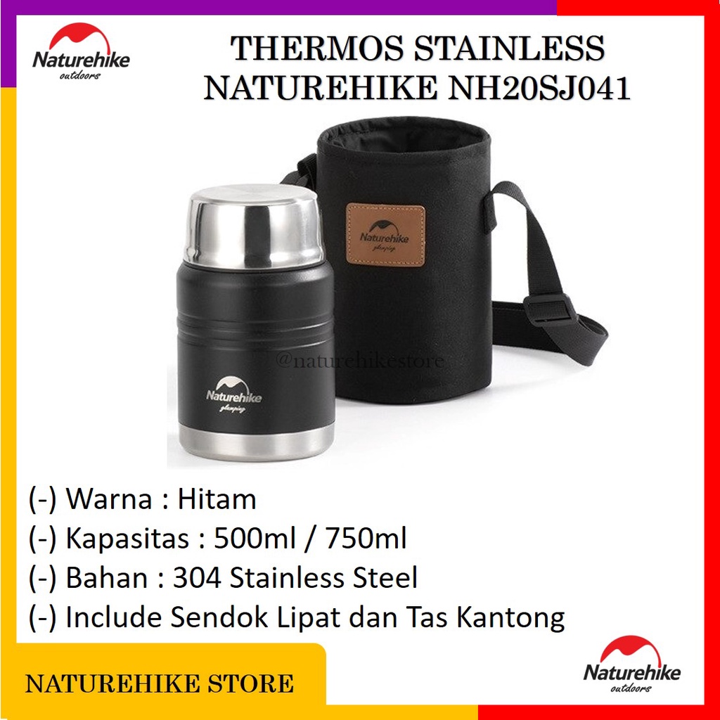 Thermos Termos Botol Air Minum Panas Dingin 500ml 750ml Stainless Steel Camping Gunung Traveling Nat