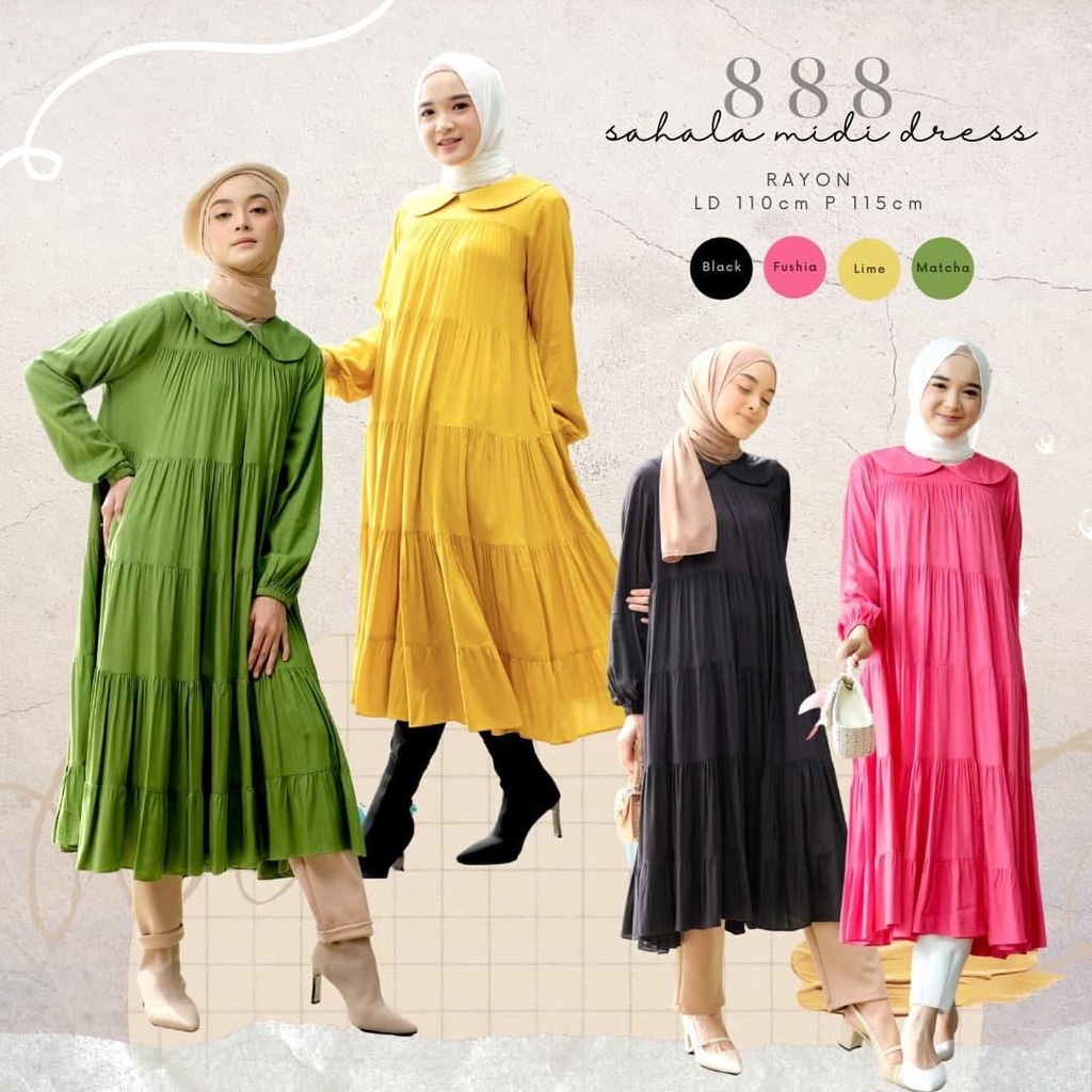 SAHALA MIDI DRESS / JUMBO SIZE / BUSUI FRIENDLY