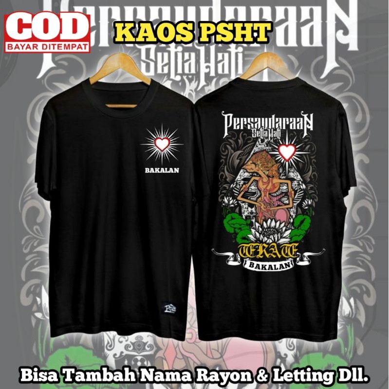 KAOS PSHT BISA TAMBAH NAMA RAYON, RANTING DAN CABANG