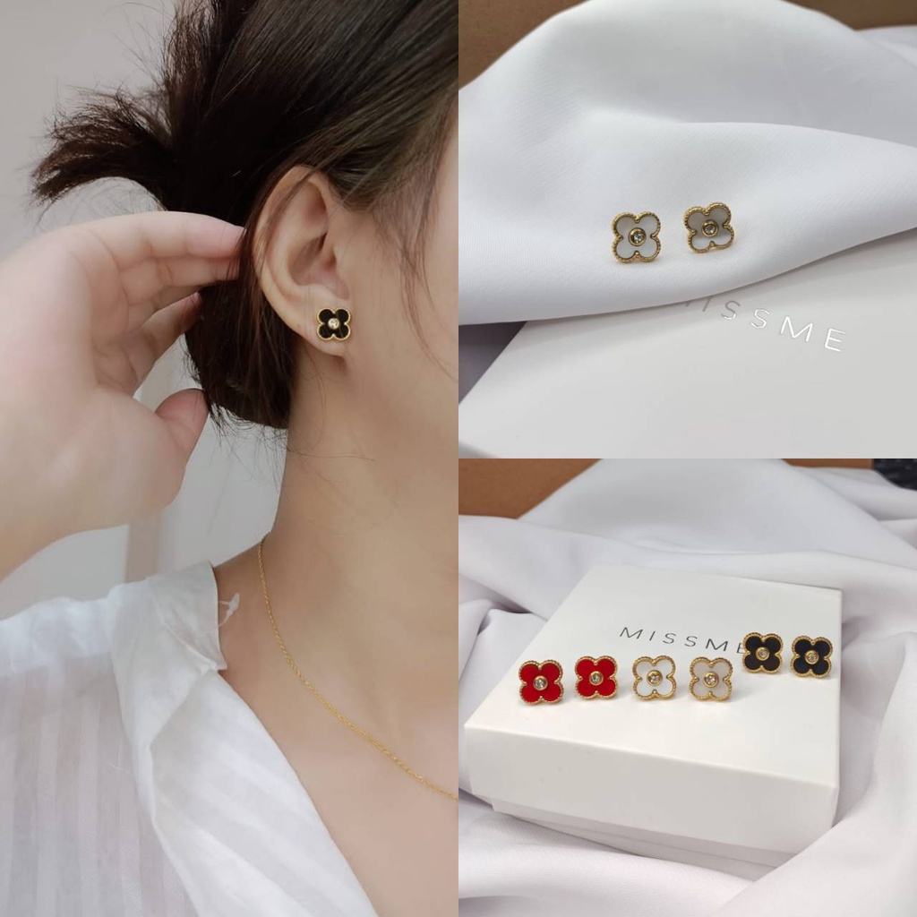 anting vera titanium simple + box minimalis anti karat