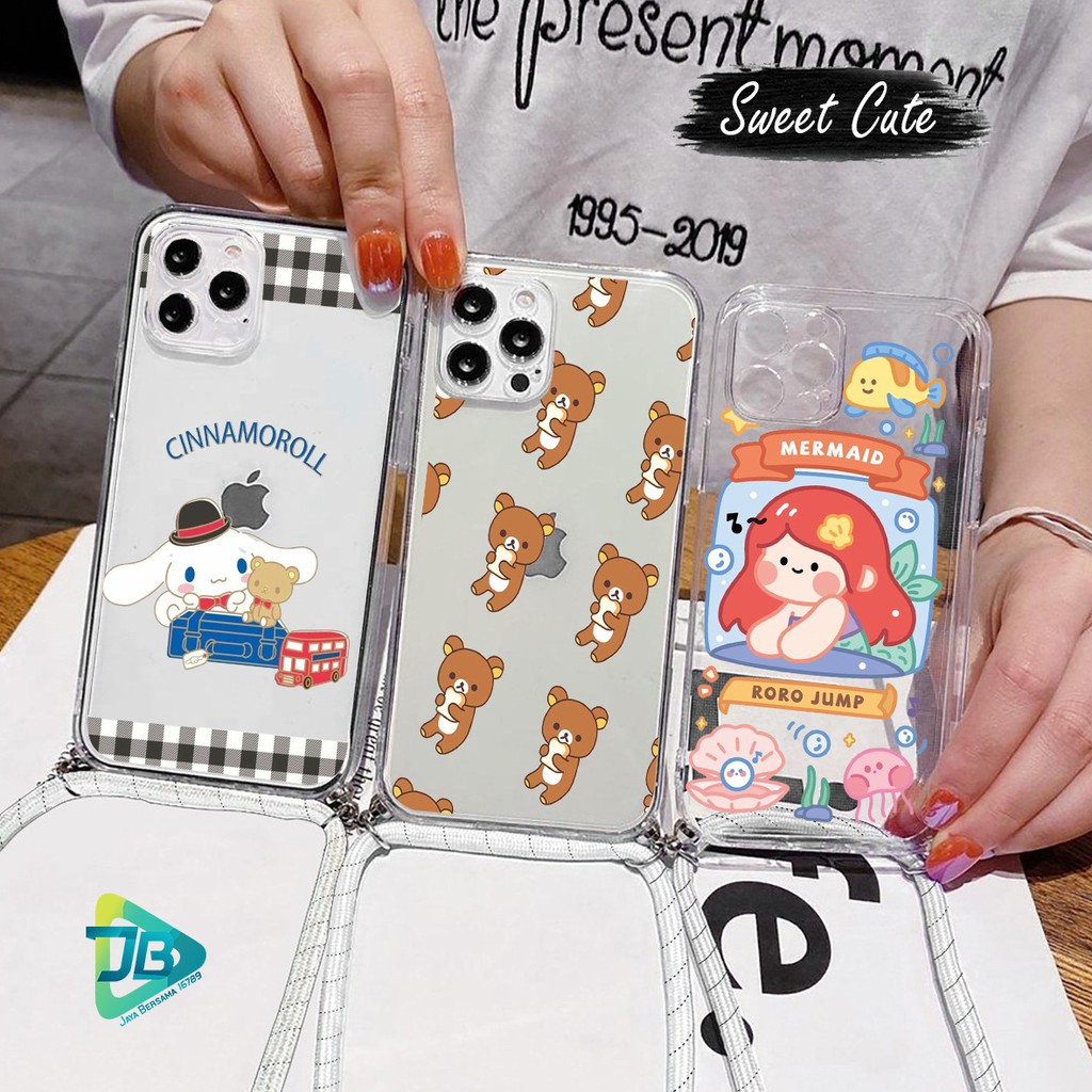 Softcase Slingcase Lanyard Bening SWEET CUTE Samsung M31s M51 S8 S8+ S9 S9+ S10 S10+ JB4130