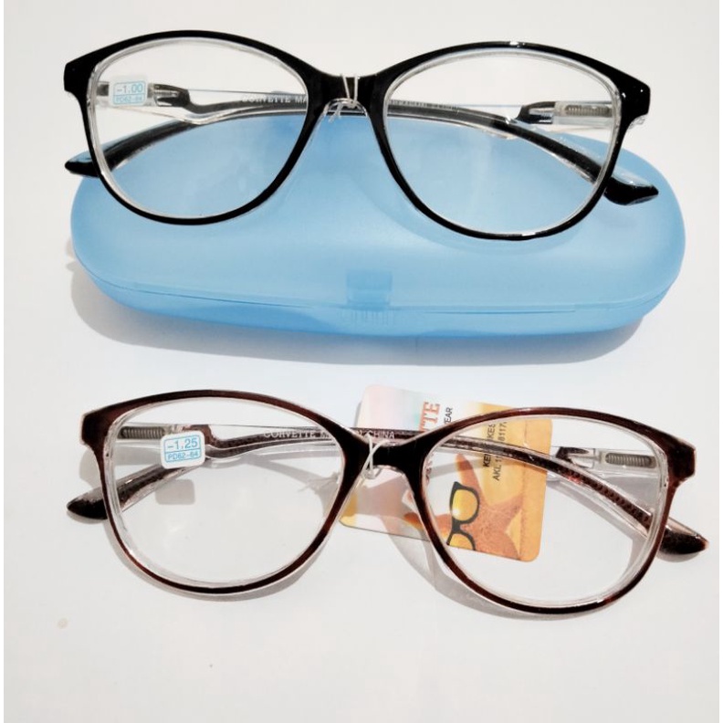 Kacamata Minus/Rabun Jauh Gagang Sambungan Per Standard Optik Antiradiasi Pria Dan Wanita