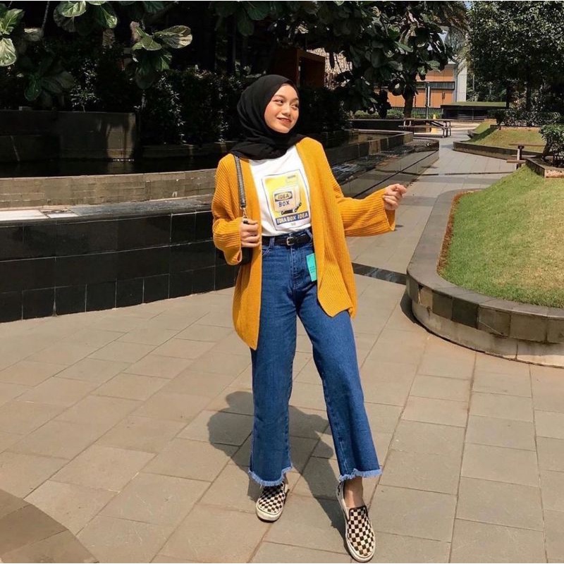 CELANA KULOT JEANS RAWIS WANITA TEBAL PREMIUM