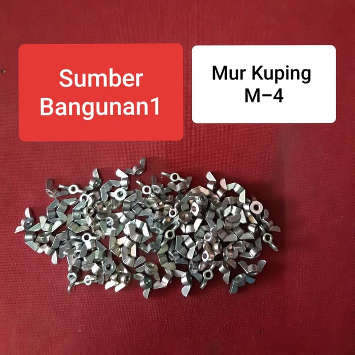 Mur kuping M-4 wing nut mur baut 4mm kunci 7 M4