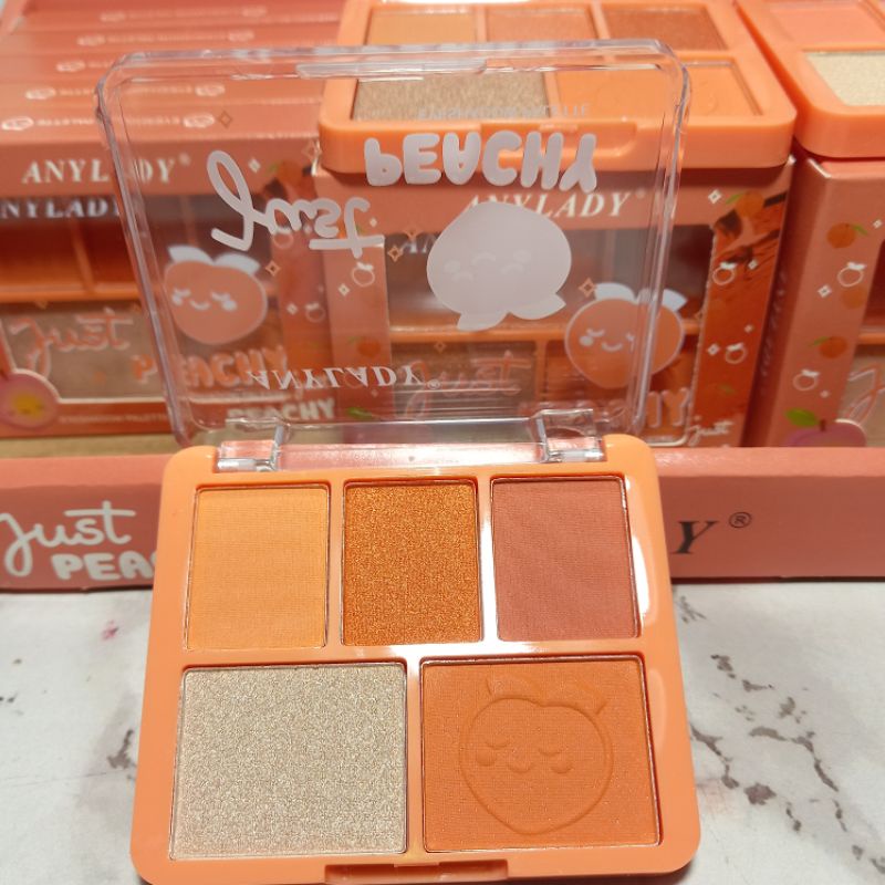 [ECER] Eyeshadow Pallete Anylady Just Peachy [ Eyeshadow+Blus on +Highlighter ] No.834