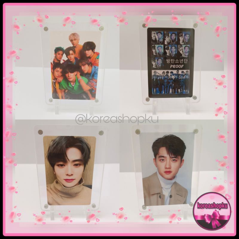 FRAME AKRILIK PHOTOCARD KPOP BINGKAI POLAROID ACRYLIC STANDE MAGNET KOREAN KOREA BTS EXO BLACKPINK N