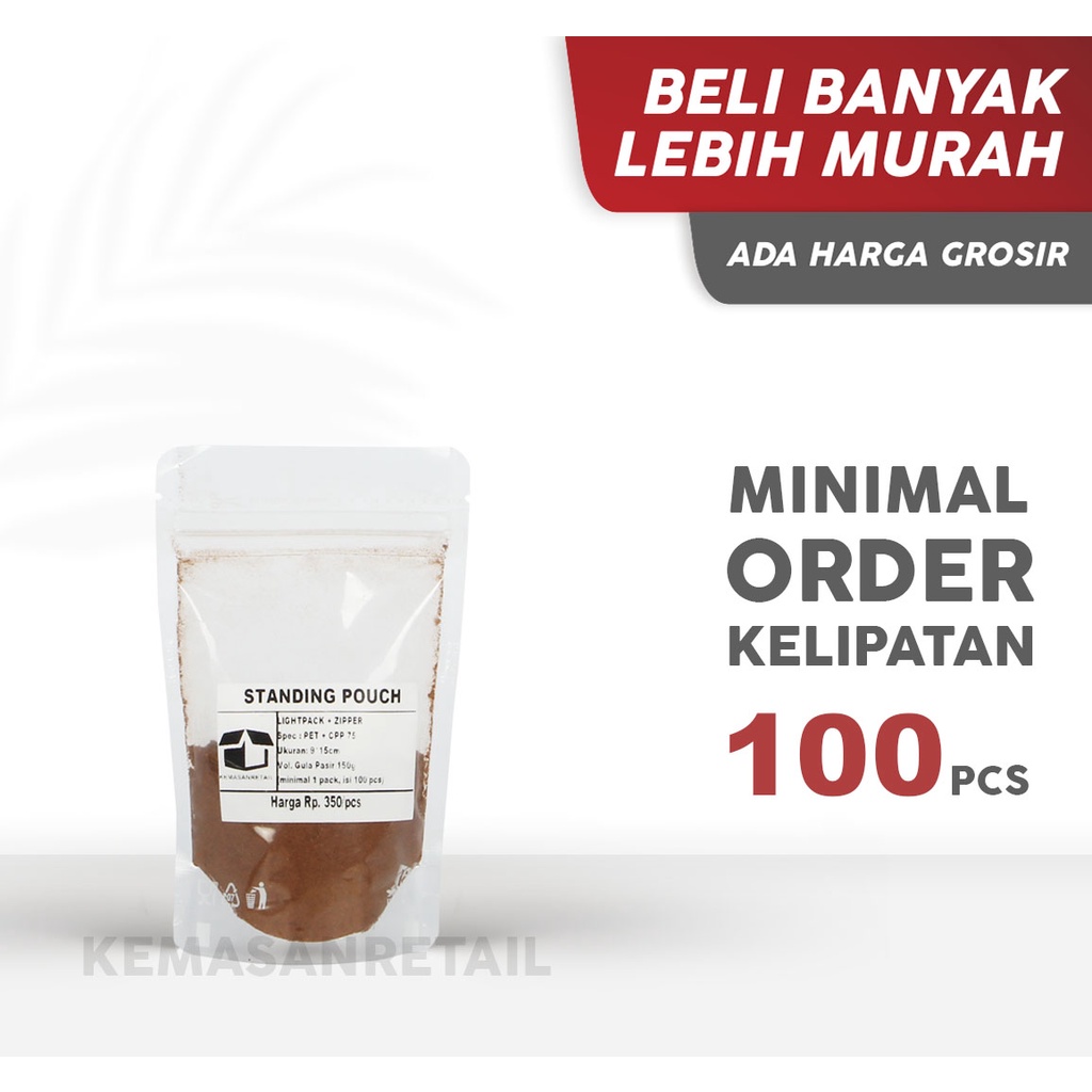 Standing Pouch Bening Lightpack - Packaging Makanan dan Kopi - Plastik Kemasan Makanan