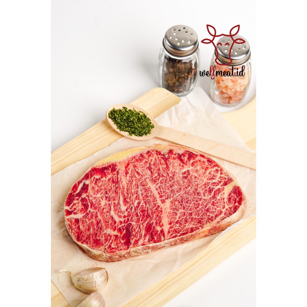 

Daging Sapi Wagyu Sirloin/Striploin Meltique Beef Steak Import Berkualitas Premium