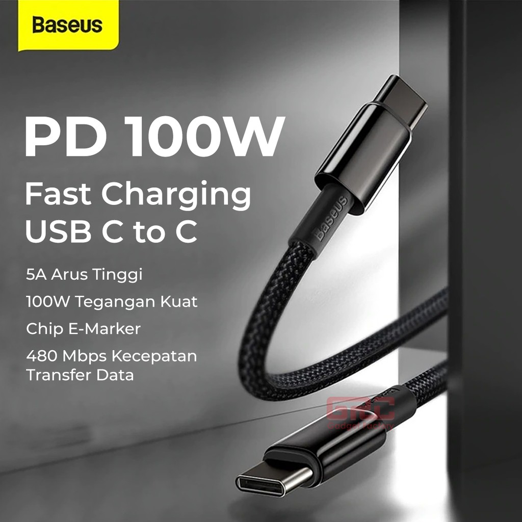 Kabel Data Fast Charging Baseus Cable Type C to Type C PD 100W