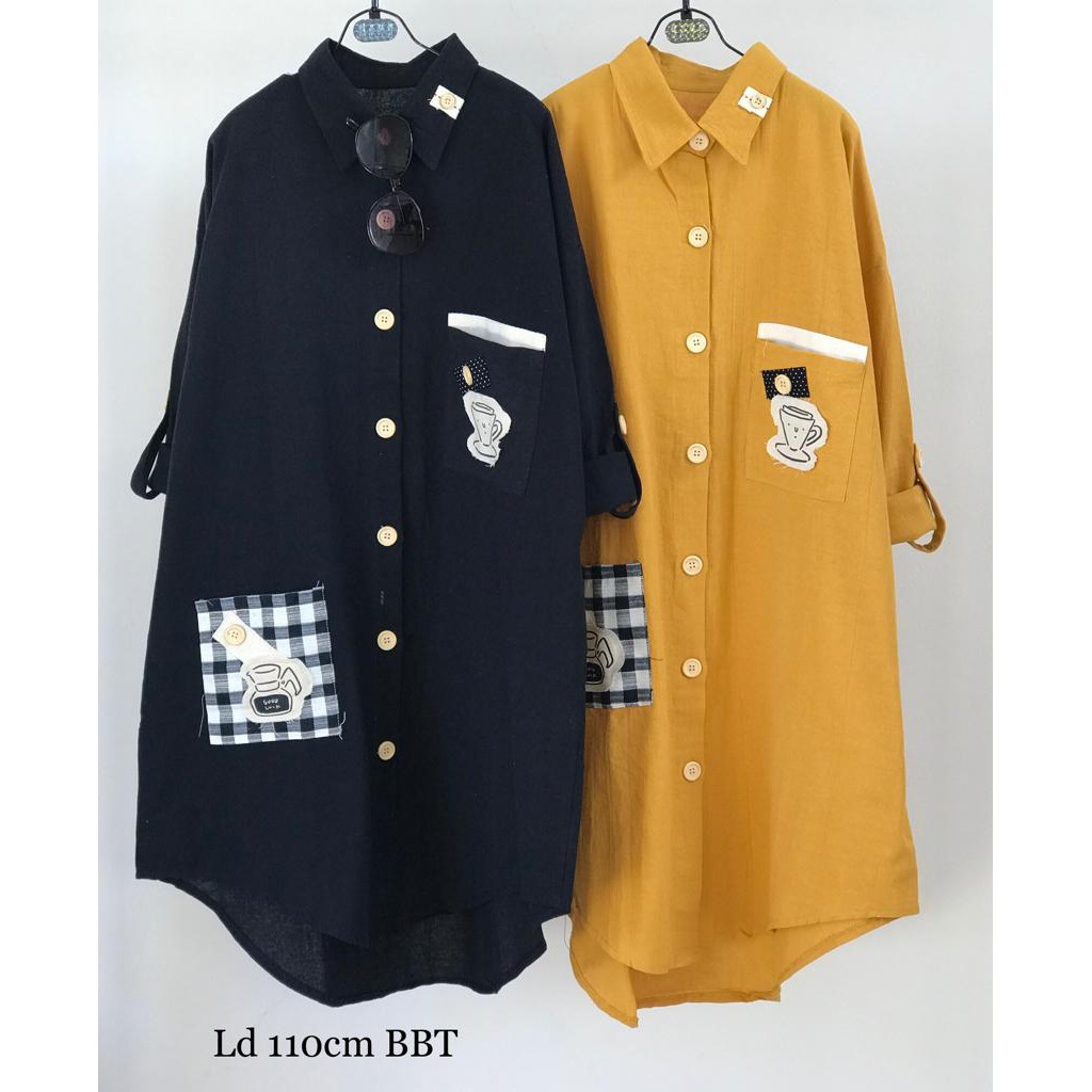 LONG TUNIK KATUN LINEN IMPORT