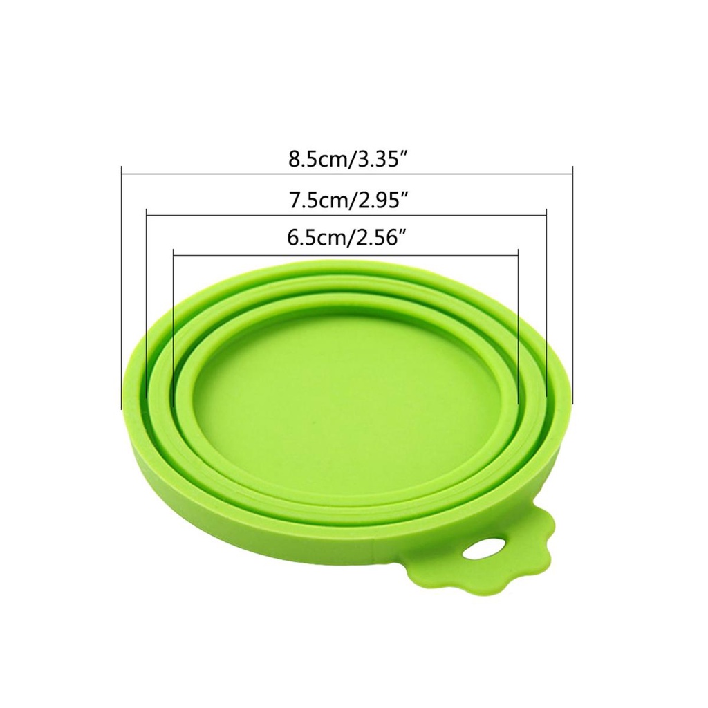 REBUY Rebuy Tutup Kaleng Ukuran Universal Penyimpanan Makanan Basah Warna-Warni Reusable Silicone Tin Cover