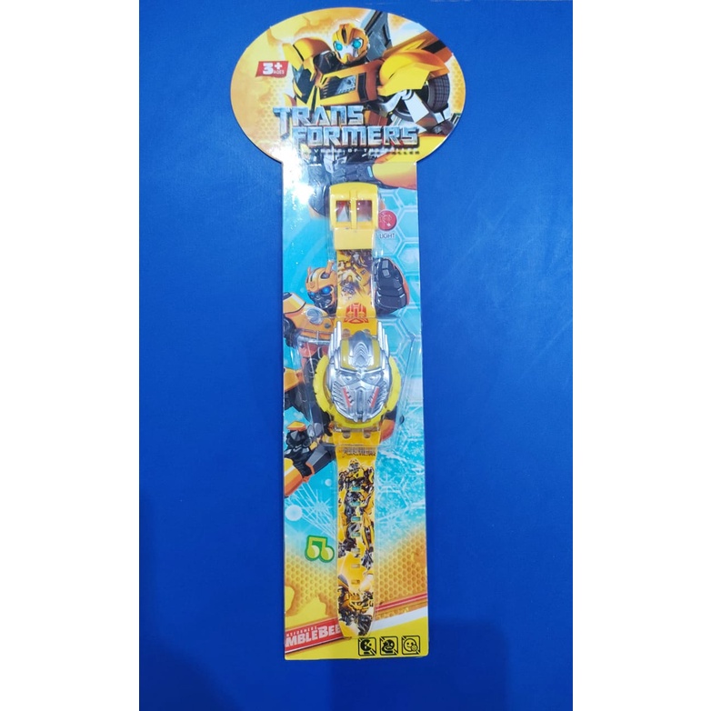 Jam tangan anak  musik bermotif karakter banyak T melodi musik led-transformer