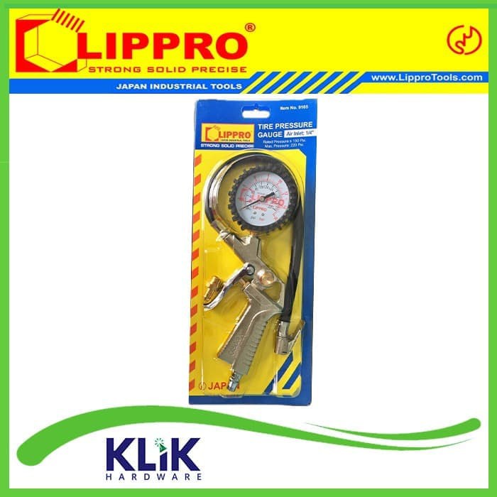 Lippro Tire Inflator Inflating Gun 3-In-1 - Isi Ukuran Angin Ban 9105